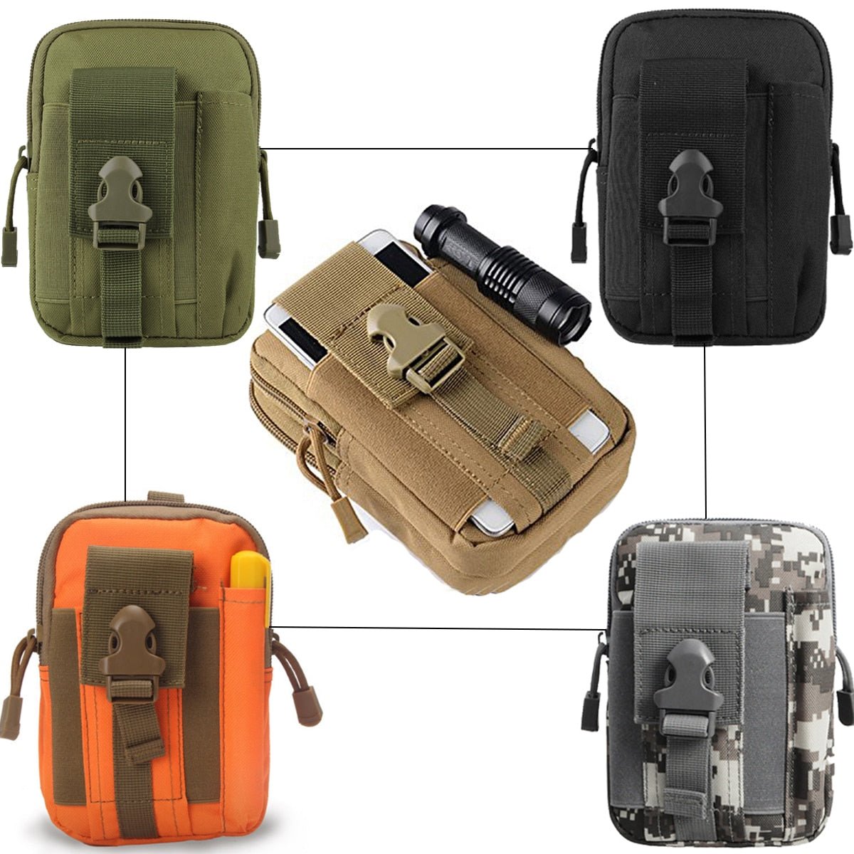 Pochette tactique Molle, sac à outils militaire EDC, pochette pour  téléphone, sac d'accessoires de chasse, sac à bandoulière compact pour la  randonnée en plein air - Temu Belgium
