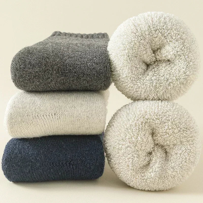 3 paires de chaussettes en laine thermique unisexe "Apilen - Whool socks" - Planète Rando