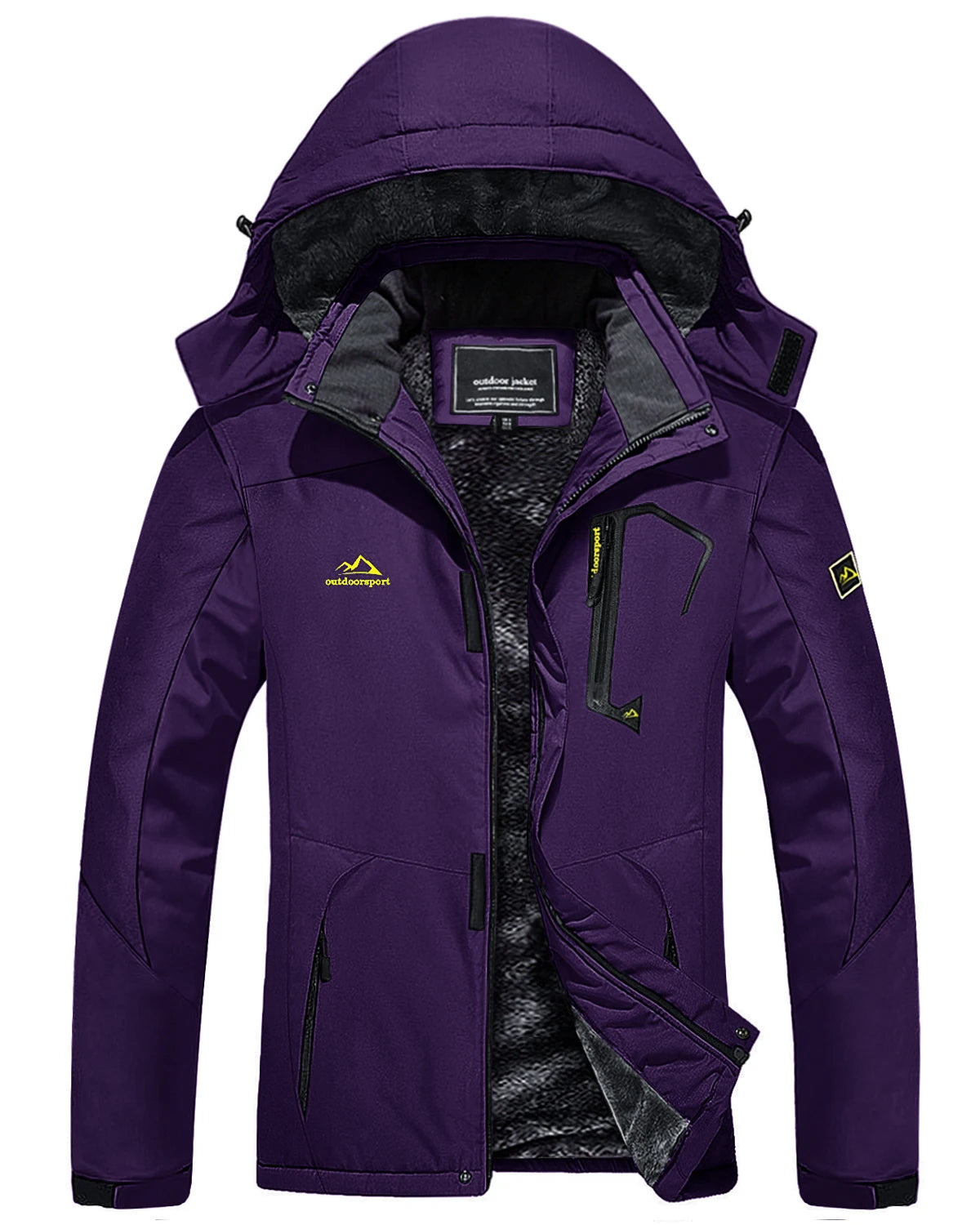 Parka polaire, veste imperméable pour femme "TACVASEN - TJ567" - Violet foncé / S (US XS) | Planète Rando