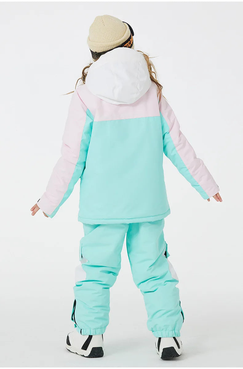 Combinaison de ski / snowboard pour enfants, coupe - vent, imperméable, ensemble de neige d'hiver "Artic King - Queen 103" - Planète Rando