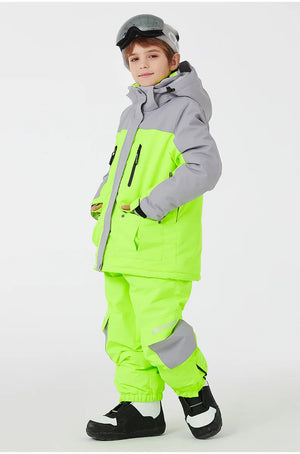 Combinaison de ski / snowboard pour enfants, coupe - vent, imperméable, ensemble de neige d'hiver "Artic King - Queen 103" - Planète Rando