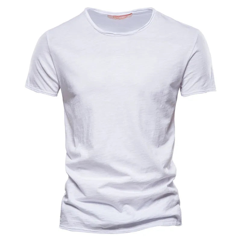 T-shirt à manches courtes pour homme 100% Coton "AIOPESON - Y.two" - Blanc / S (50-55kg) | Planète Rando