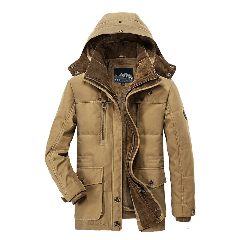 Parka d'hiver, manteau polaire avec capuche détachable pour homme 1,3kg "Lzlltt - Fs125"