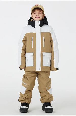 Combinaison de ski / snowboard pour enfants, coupe - vent, imperméable, ensemble de neige d'hiver "Artic King - Queen 103" - Planète Rando