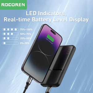 Batterie externe portable / power bank 10000 mAh charge rapide 210g "Rocoren - 10000 series" - Planète Rando