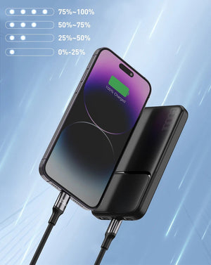 Batterie externe portable / power bank 10000 mAh charge rapide 210g "Rocoren - 10000 series" - Planète Rando