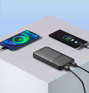 Batterie externe portable / power bank 10000 mAh charge rapide 210g "Rocoren - 10000 series" - Planète Rando