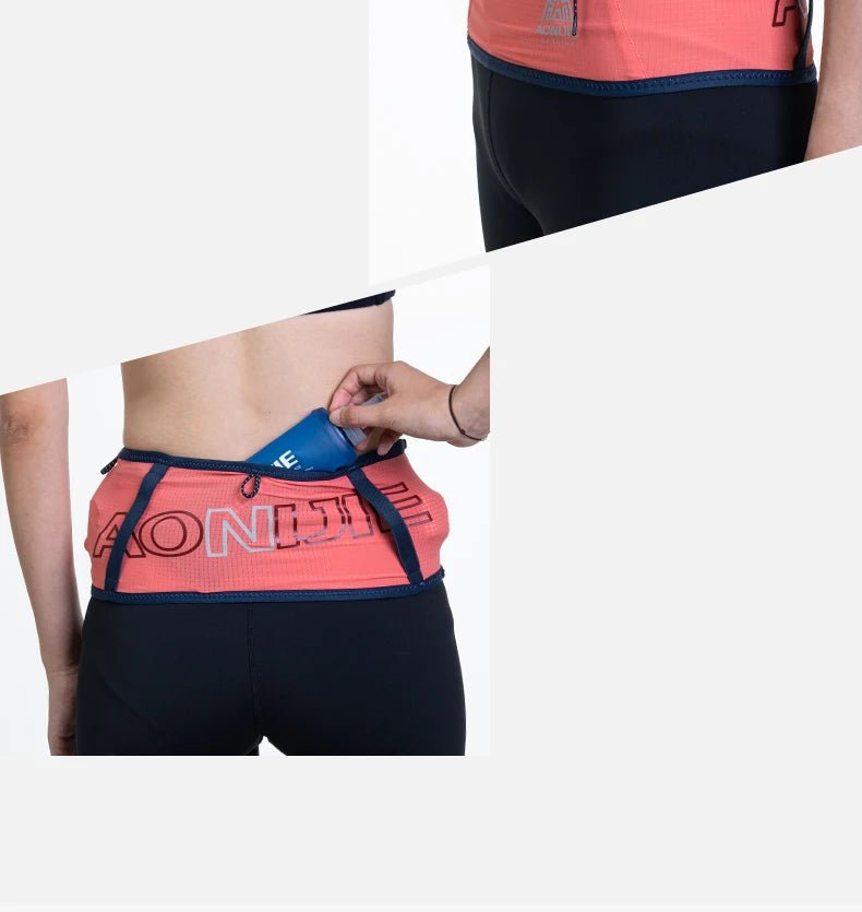 Ceinture de course d'hydratation pour le trail / running / marathon avec support pour téléphone portable "AONIJIE - W8101" - Planète Rando