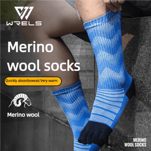 Chaussettes avec doigts de pieds en laine mérinos "WRELS - Merino Wool Socks" - Planète Rando