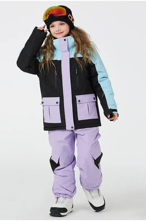 Combinaison de ski / snowboard pour enfants, coupe - vent, imperméable, ensemble de neige d'hiver "Artic King - Queen 103" - Planète Rando