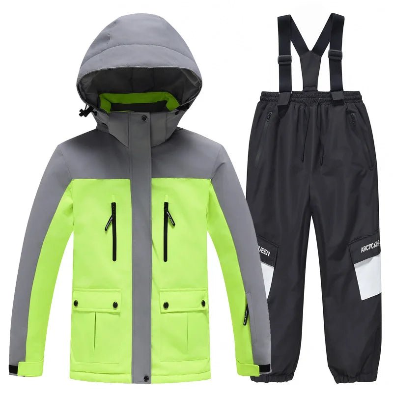 Combinaison de ski / snowboard pour enfants, coupe - vent, imperméable, ensemble de neige d'hiver "Artic King - Queen 103" - Planète Rando