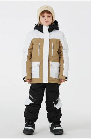 Combinaison de ski / snowboard pour enfants, coupe - vent, imperméable, ensemble de neige d'hiver "Artic King - Queen 103" - Planète Rando