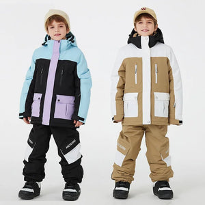 Combinaison de ski / snowboard pour enfants, coupe - vent, imperméable, ensemble de neige d'hiver "Artic King - Queen 103" - Planète Rando