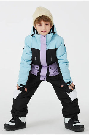 Combinaison de ski / snowboard pour enfants, coupe - vent, imperméable, ensemble de neige d'hiver "Artic King - Queen 103" - Planète Rando