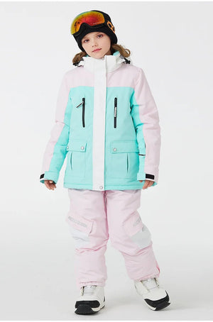 Combinaison de ski / snowboard pour enfants, coupe - vent, imperméable, ensemble de neige d'hiver "Artic King - Queen 103" - Planète Rando