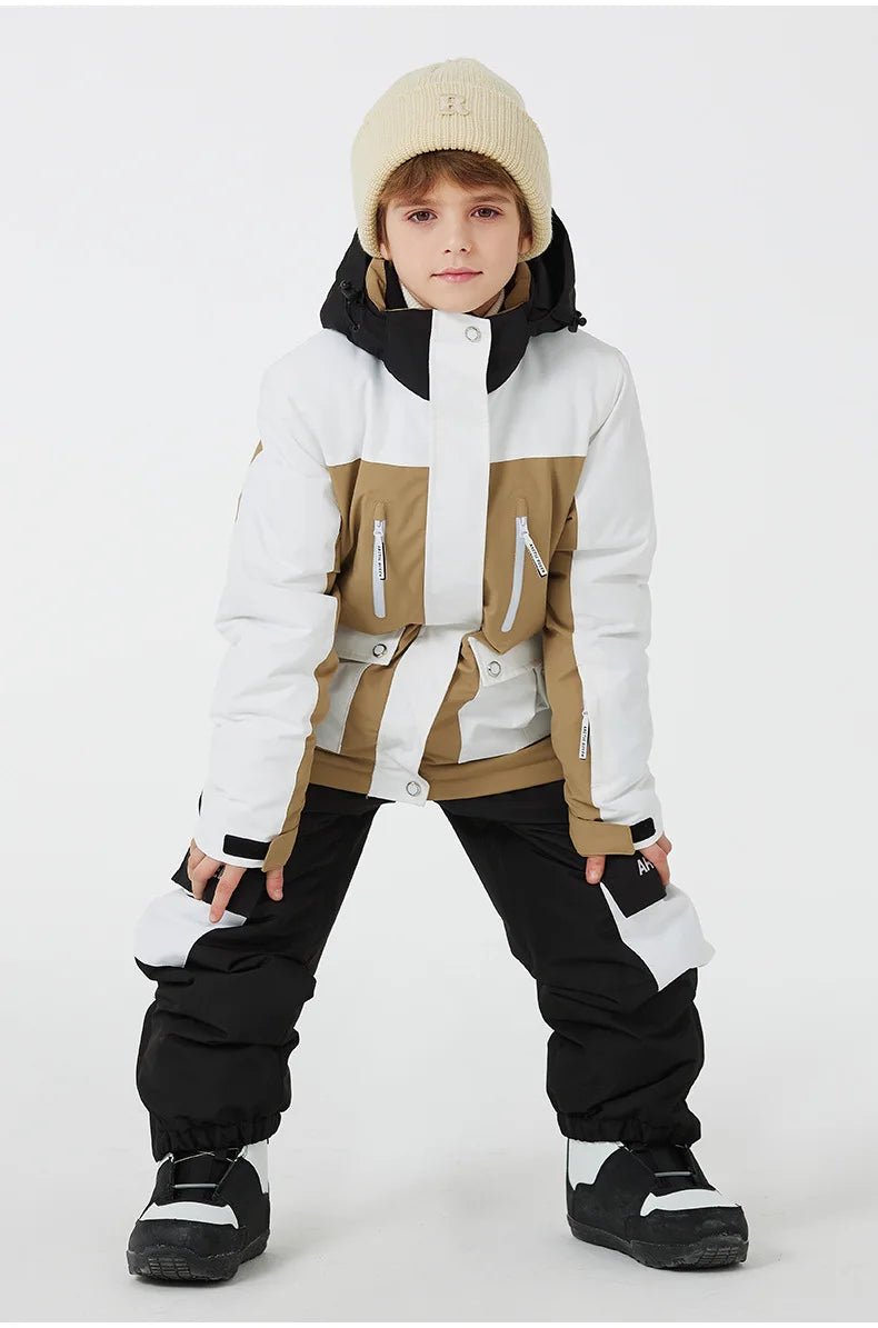 Combinaison de ski / snowboard pour enfants, coupe - vent, imperméable, ensemble de neige d'hiver "Artic King - Queen 103" - Planète Rando