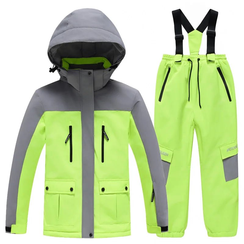 Combinaison de ski / snowboard pour enfants, coupe - vent, imperméable, ensemble de neige d'hiver "Artic King - Queen 103" - Planète Rando