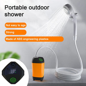 Douche de camping portable IPX7 étanche avec affichage numérique et pompe électrique "Portable Outdoor Camping - Sumersible pump" - Planète Rando