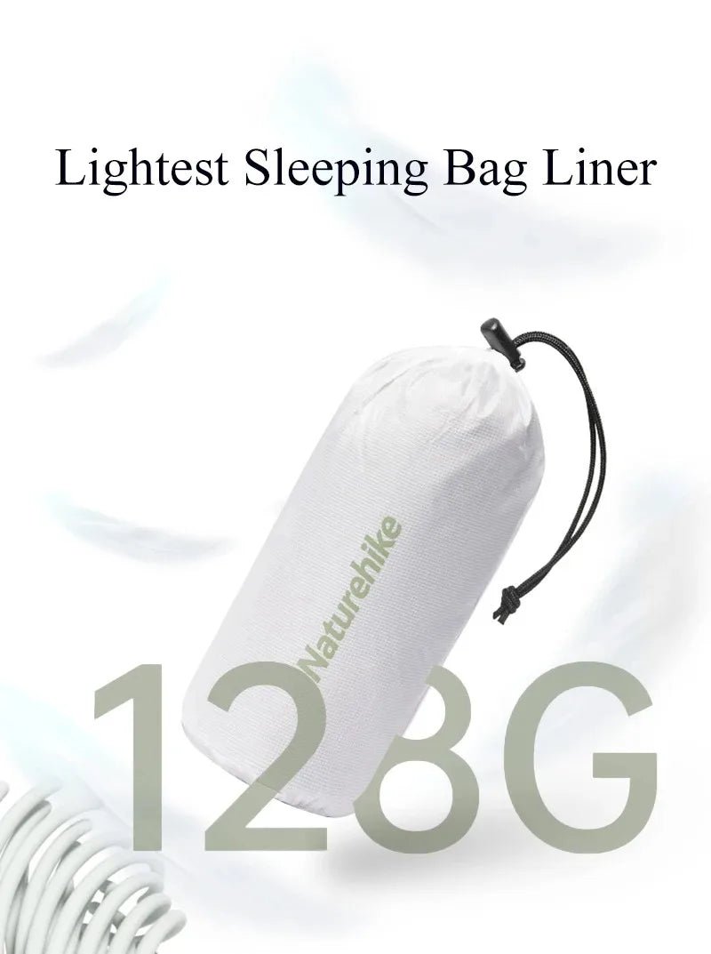 Drap de sac de couchage ultraléger pour le camping, bikepacking, bivouac et la randonnée 130g "Naturehike - Sleeping Bag Liner  ZY20" - Planète Rando