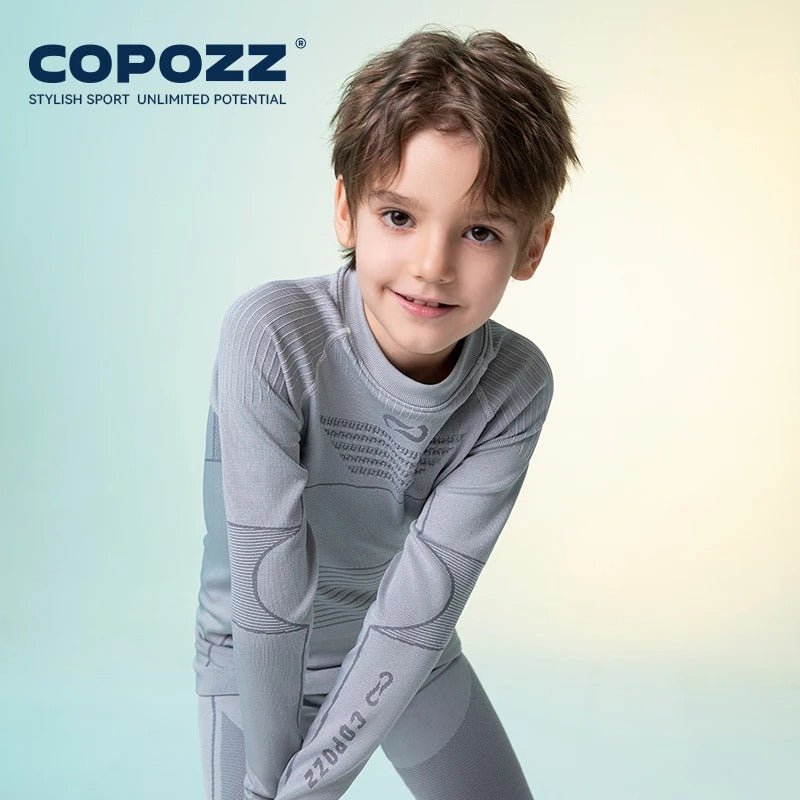 Ensemble de sous - vêtement thermique 3D en thermolite pour enfant "COPOZZ - 23305" - Planète Rando