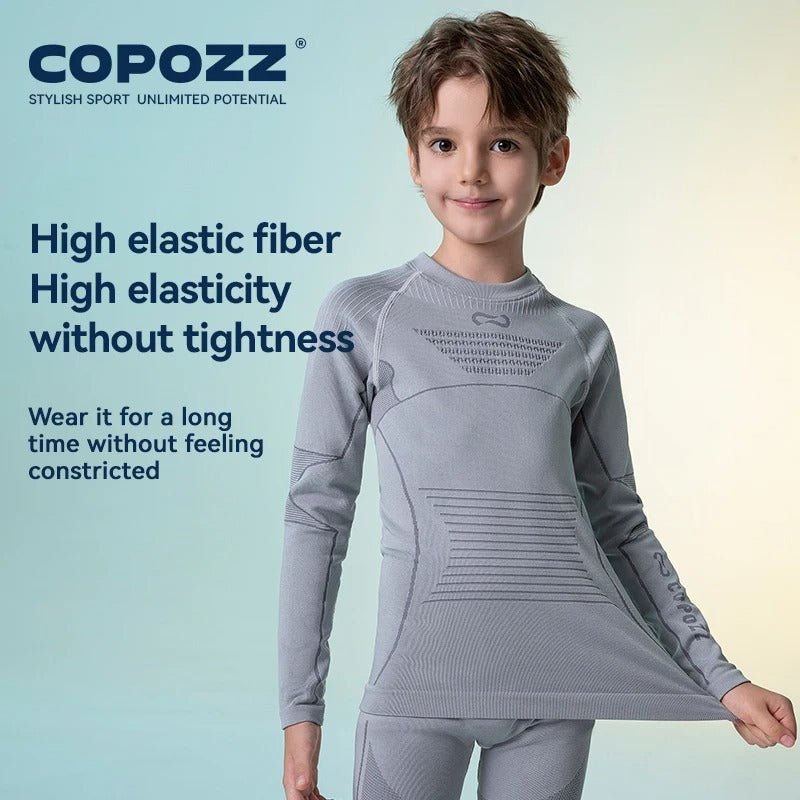 Ensemble de sous - vêtement thermique 3D en thermolite pour enfant "COPOZZ - 23305" - Planète Rando