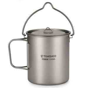 Ensemble d'ustensiles de cuisine en titane ultraléger "Tomshoo - Hiking Cup" - Planète Rando