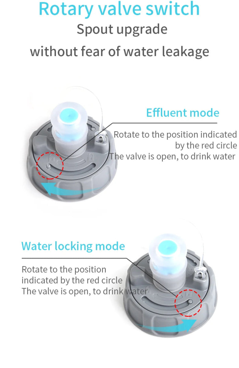 Flasque running d'hydratation sans BPA 48g avec bouchon à tirer ou rotatif 500ML "AONIJIE - SD24" - Planète Rando