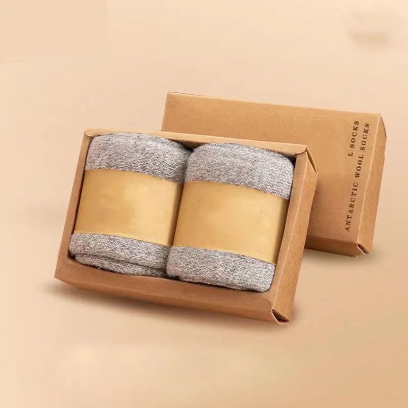 Lot de 2 paires de chaussettes thermiques pour homme en laine mérinos "YIQXLICC - 202412" - Planète Rando