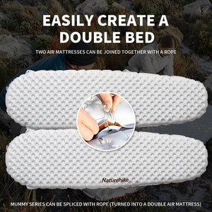 Matelas gonflable de randonnée ultraléger 4 saison à partir de 440g "Naturehike – Inflatable pad R - value 5.8" - Planète Rando