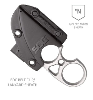 Mini - couteau à lame fixe EDC auto - défense survie avec étui "SOG - SNARL JB01K - CP" - Planète Rando