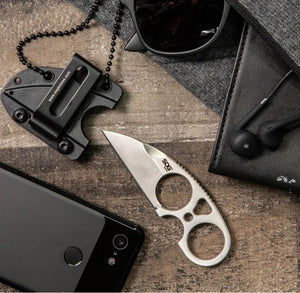 Mini - couteau à lame fixe EDC auto - défense survie avec étui "SOG - SNARL JB01K - CP" - Planète Rando