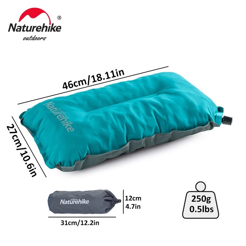 Oreiller auto - gonflable ultraléger pour le bivouac et camping "Naturehike – NH17A001 - L" - Planète Rando