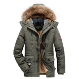 Parka d'hiver, manteau polaire avec capuche à fourrure pour homme 1,3kg "Lzlltt - Fs130" - Planète Rando