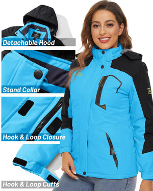 Parka polaire, veste imperméable pour le ski et les sports d'hiver femme "TACVASEN - TJ567" - Planète Rando