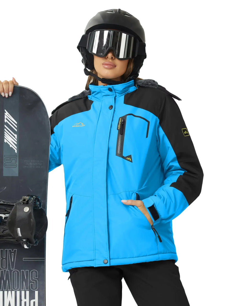 Parka polaire, veste imperméable pour le ski et les sports d'hiver femme "TACVASEN - TJ567" - Planète Rando