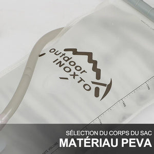 Poche à eau / hydratation pour la course sans BPA 1.5L-3L "Outdoor Inoxto - Water bag" - Planète Rando