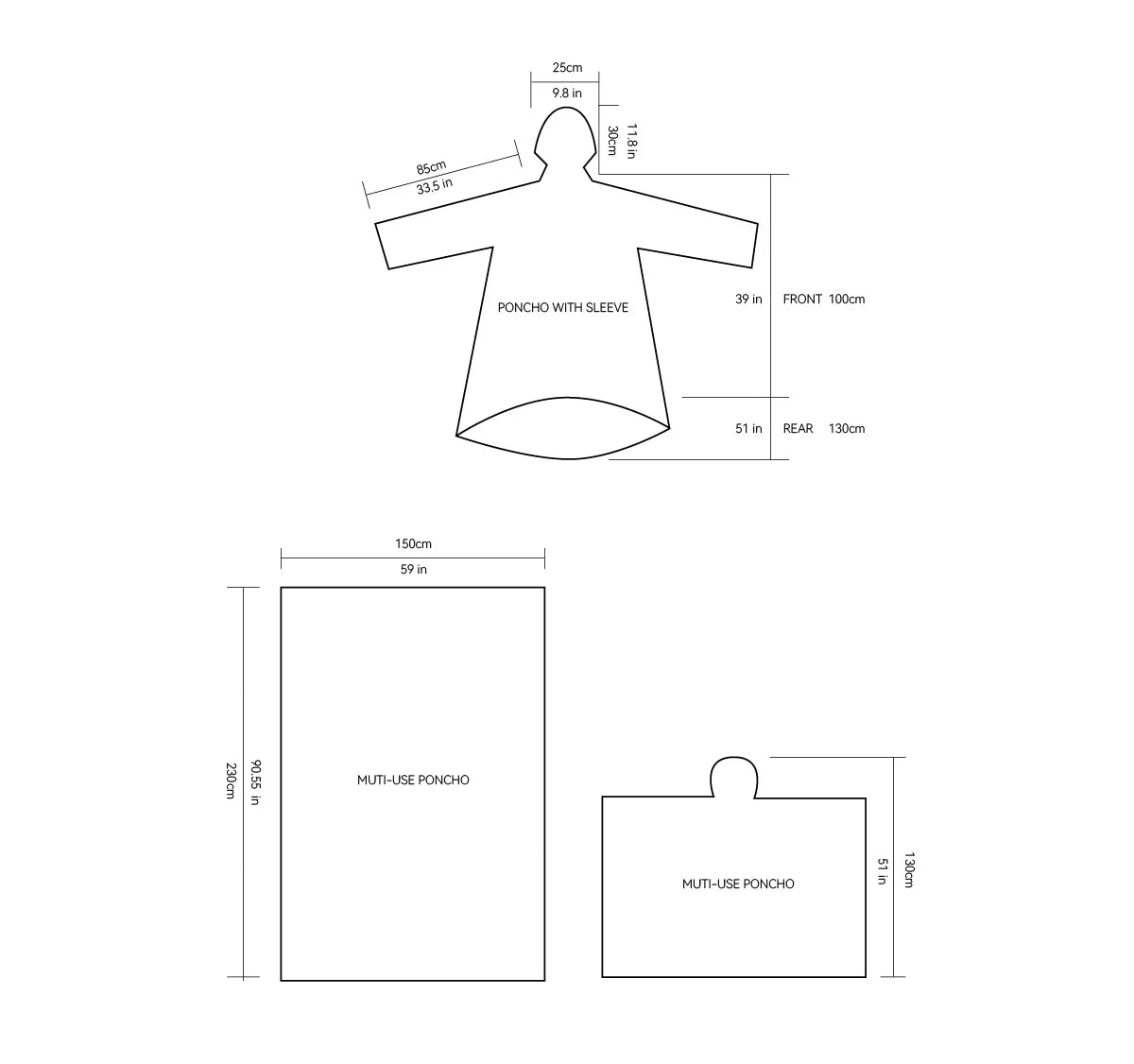 Poncho de pluie / tarp multifonction en Nylon ultraléger 15D imperméable pour la randonnée "FLAME'S CREED - Hiking Poncho" - Planète Rando