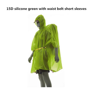 Poncho de pluie / tarp multifonction en Nylon ultraléger 15D imperméable pour la randonnée "FLAME'S CREED - Hiking Poncho" - Planète Rando