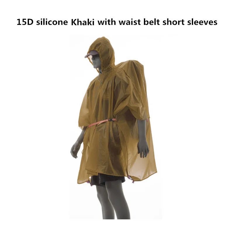 Poncho de pluie / tarp multifonction en Nylon ultraléger 15D imperméable pour la randonnée "FLAME'S CREED - Hiking Poncho" - Planète Rando