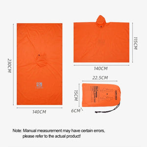 Poncho imperméable / tarp 3 en 1 léger pour la randonnée et les activités outdoor 290g "Campleader - Hiking Raincoat" - Planète Rando