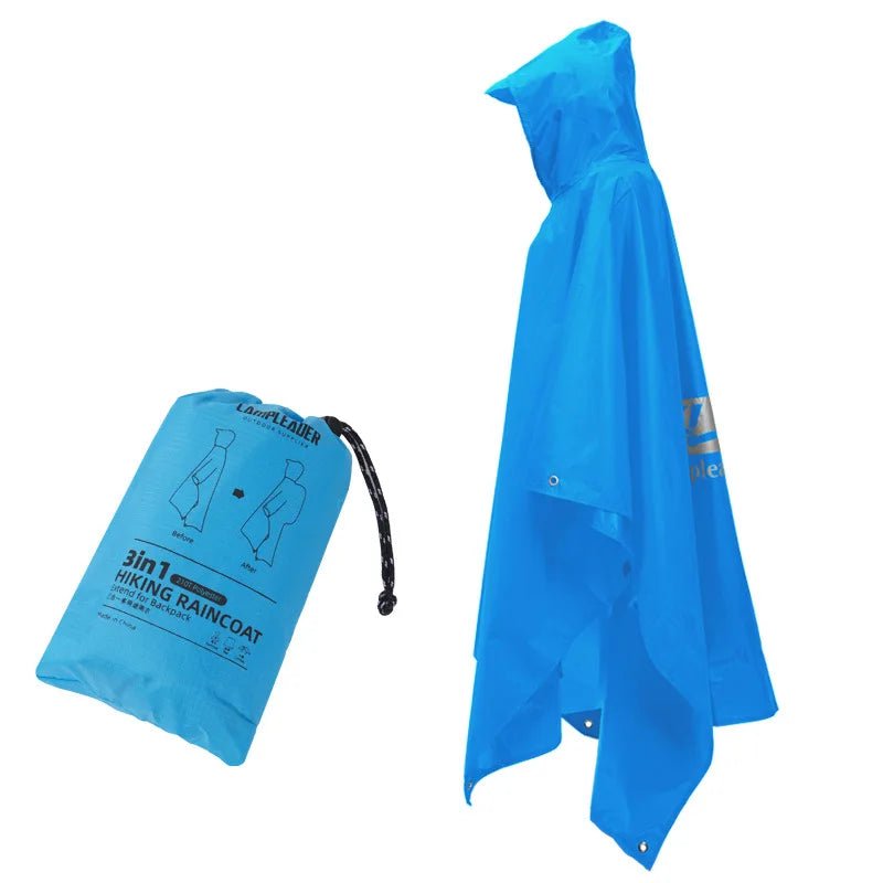 Poncho imperméable / tarp 3 en 1 léger pour la randonnée et les activités outdoor 290g "Campleader - Hiking Raincoat" - Planète Rando