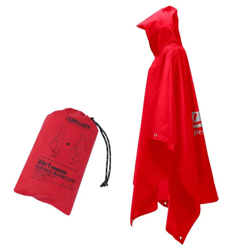 Poncho imperméable / tarp 3 en 1 léger pour la randonnée et les activités outdoor 290g "Campleader - Hiking Raincoat" - Planète Rando