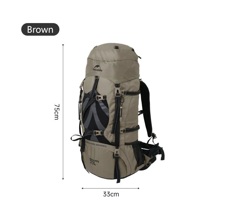 Sac à dos de grande randonnée 70L Expkeak air flow et CCR system 1,8kg "Naturehike - NH70B070 - B" - Planète Rando