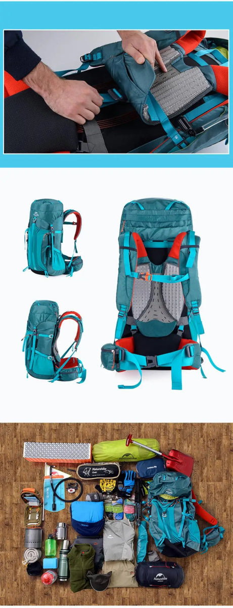 Sac à dos de randonnée / trekking avec suspension system 45L à 65L à partir de 1,7kg "Naturehike - Yun Jing Series" - Planète Rando