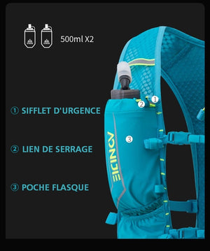 Sac à dos d'hydratation pour la course à pied / running / ultra trail 190g "AONIJIE – C9107" - Planète Rando