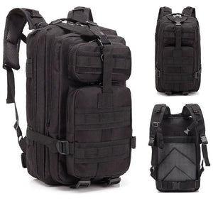 Sac à dos tactique, survie, EDC, bushcraft, chasse 900D avec système Molle "QT & QY - 3P Tactical Backpack 30L" - Planète Rando