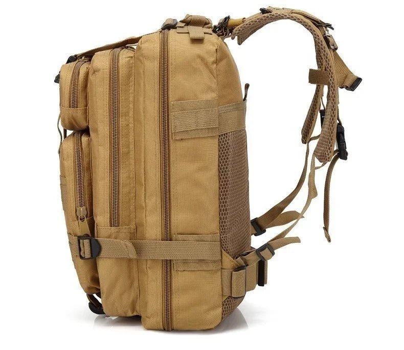 Sac à dos tactique, survie, EDC, bushcraft, chasse 900D avec système Molle "QT & QY - 3P Tactical Backpack 30L" - Planète Rando