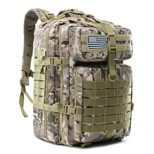 Sac à dos tactique, survie, EDC, bushcraft, chasse 900D avec système Molle "QT & QY - 3P Tactical Backpack 50L" - Planète Rando