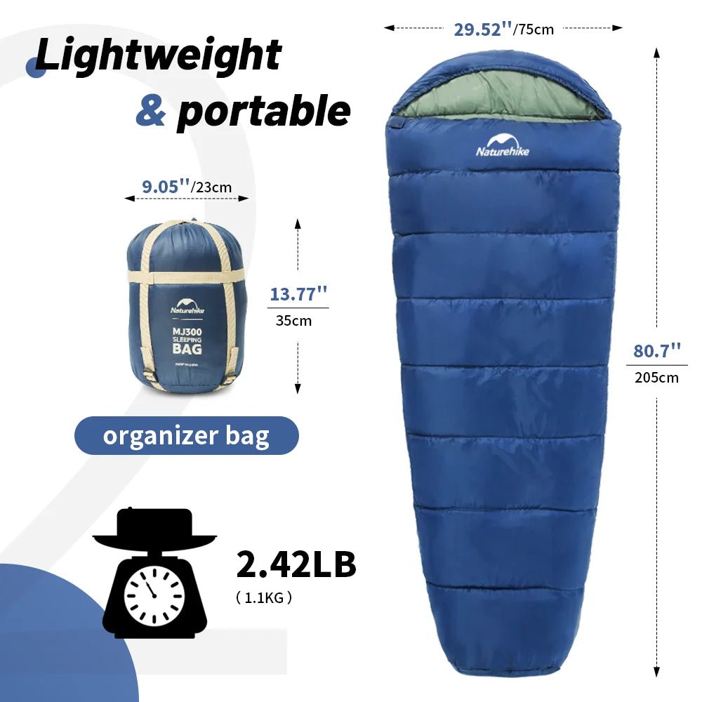 Sac de couchage synthétique en coton imperméable "Naturehike - MJ Series +4°C / - 5°C Confort" - Planète Rando