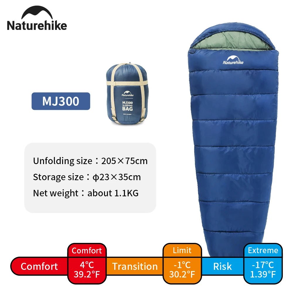 Sac de couchage synthétique en coton imperméable "Naturehike - MJ Series +4°C / - 5°C Confort" - Planète Rando